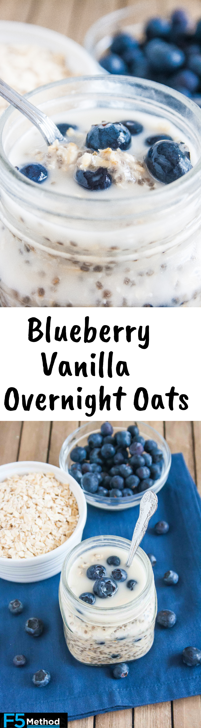 Blueberry Vanilla Overnight Oatmeal F5 Method